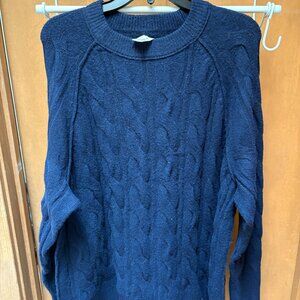 Aerie Navy Blue Cable Knit Sweater NWT Size Medium